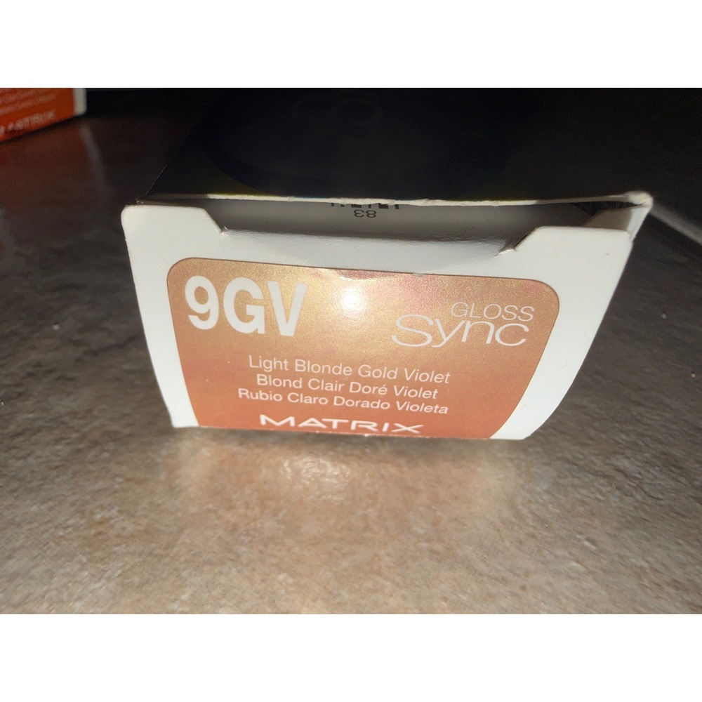 Matrix Gloss Sync 9GV Light Blonde Gold Violet Demi-Permanent Hair Color